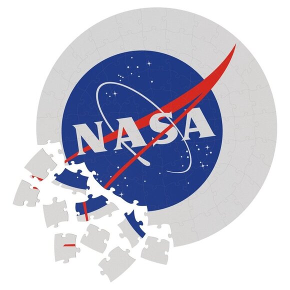 NASA 100 Piece 2-Sided Shaped Puzzle, NIB, 1 Side Earth, 1 Side NASA Logo - Picture 4 of 4